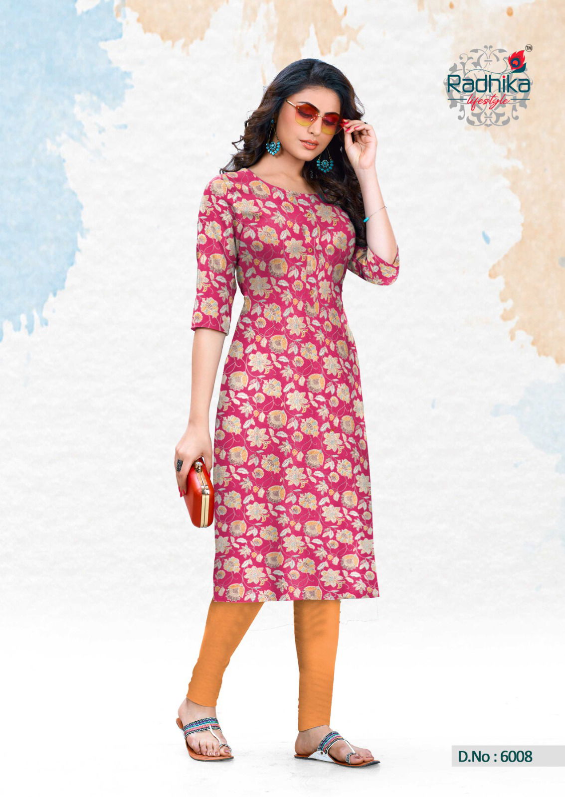Traditional Vol 6 By Radhika Desginer Cotton Kurtis Wholesale Market In Surat

